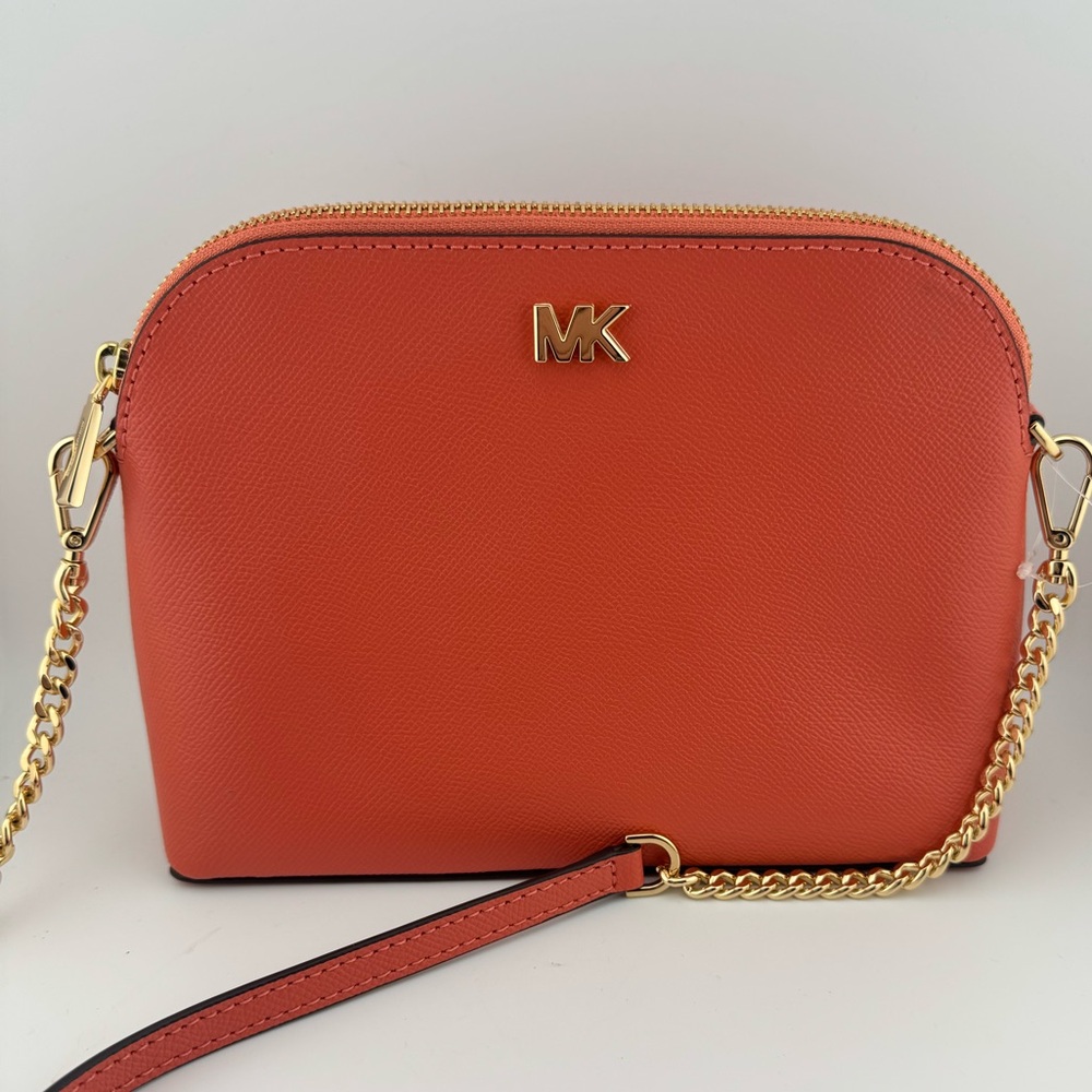 Michael Michael Kors Mott Pink Grapefruit Crossbody Leather Purse NWT (3788)‎